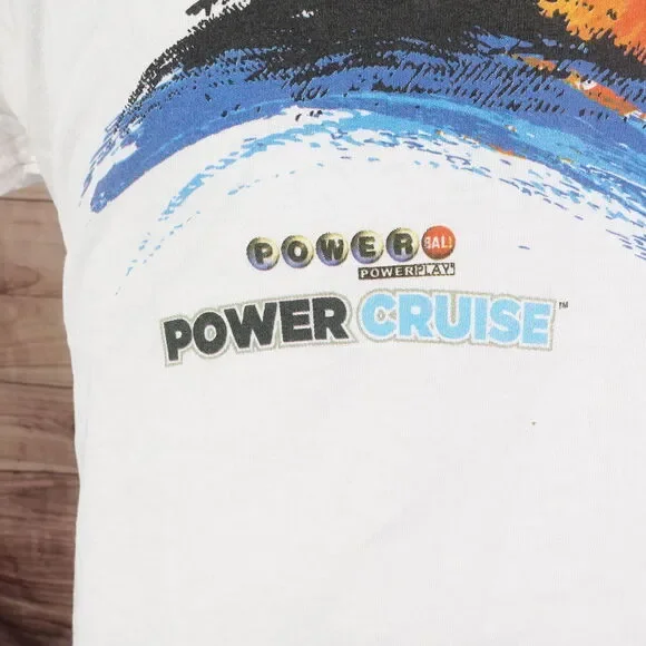 POWERBALL POWER CRUISE FLORAL SUNSET MO LOTTO MISSOURI TSHIRT SIZE XL - Picture 2 of 6